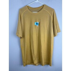 lululemon Men's Performance Tee‎ Yellow Raglan Size L 22x29